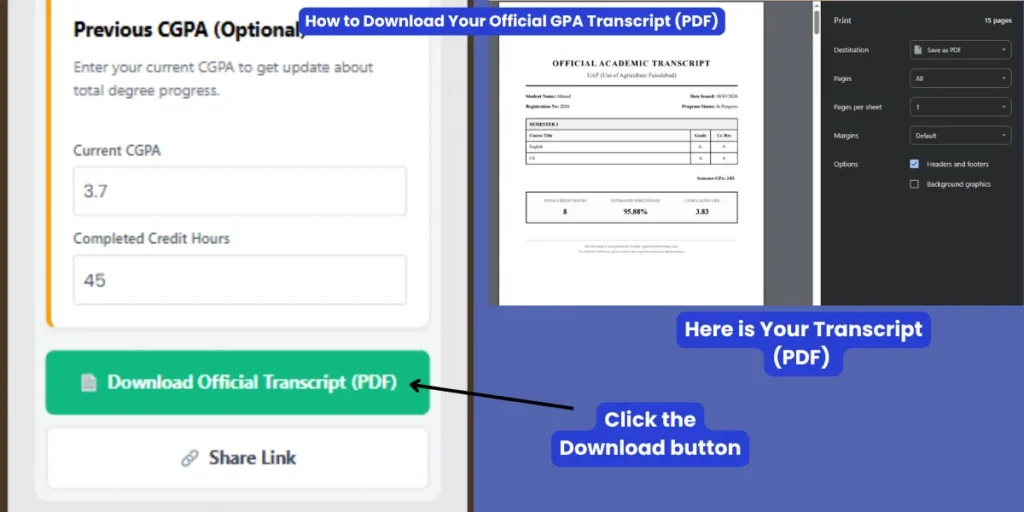 How to Download Your Official GPA Transcript (PDF)