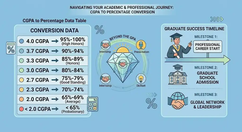 CGPA to Percentage conversion chart for Pakistani scholarships