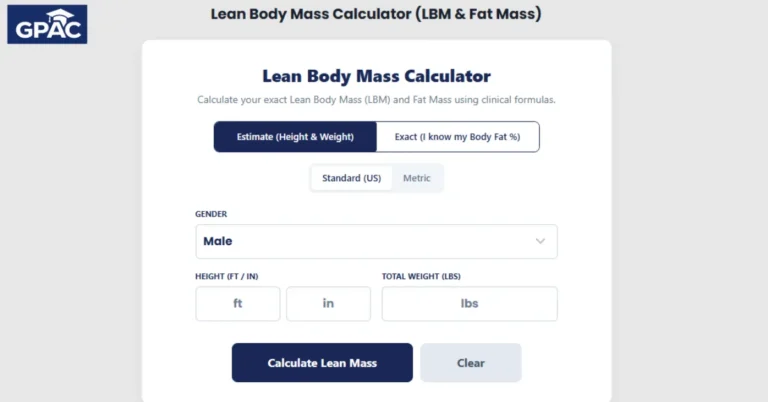 Free Lean Body Mass Calculator: Understand Your True Body Composition