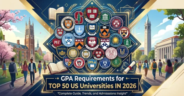 'Top 50 US universities GPA requirements 2026 guide
