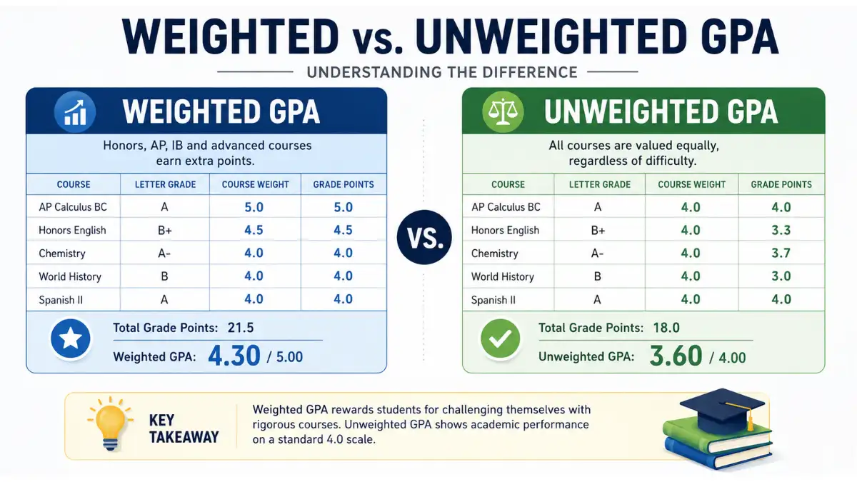 Weighted vs Unweighted GPA What Colleges Look At