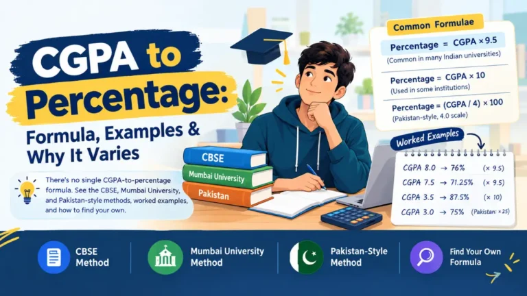 CGPA to Percentage Formula, Examples, and Why There is No Single Answer