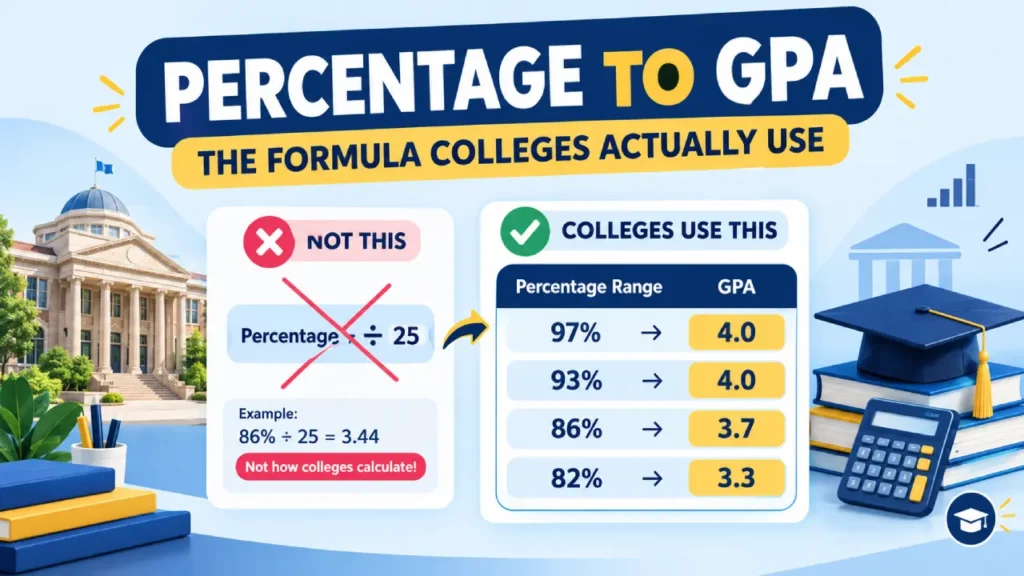 Percentage to GPA The Formula Colleges Actually Use