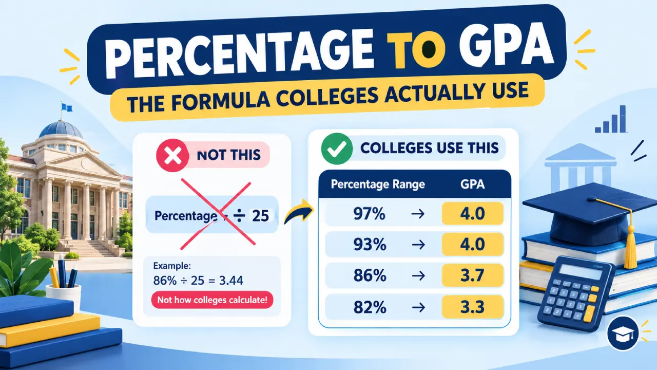 Percentage to GPA The Formula Colleges Actually Use